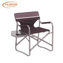 Aluminum Director's Folding Chair with cup Table Fishing chair aluminium folding directors chair with side table